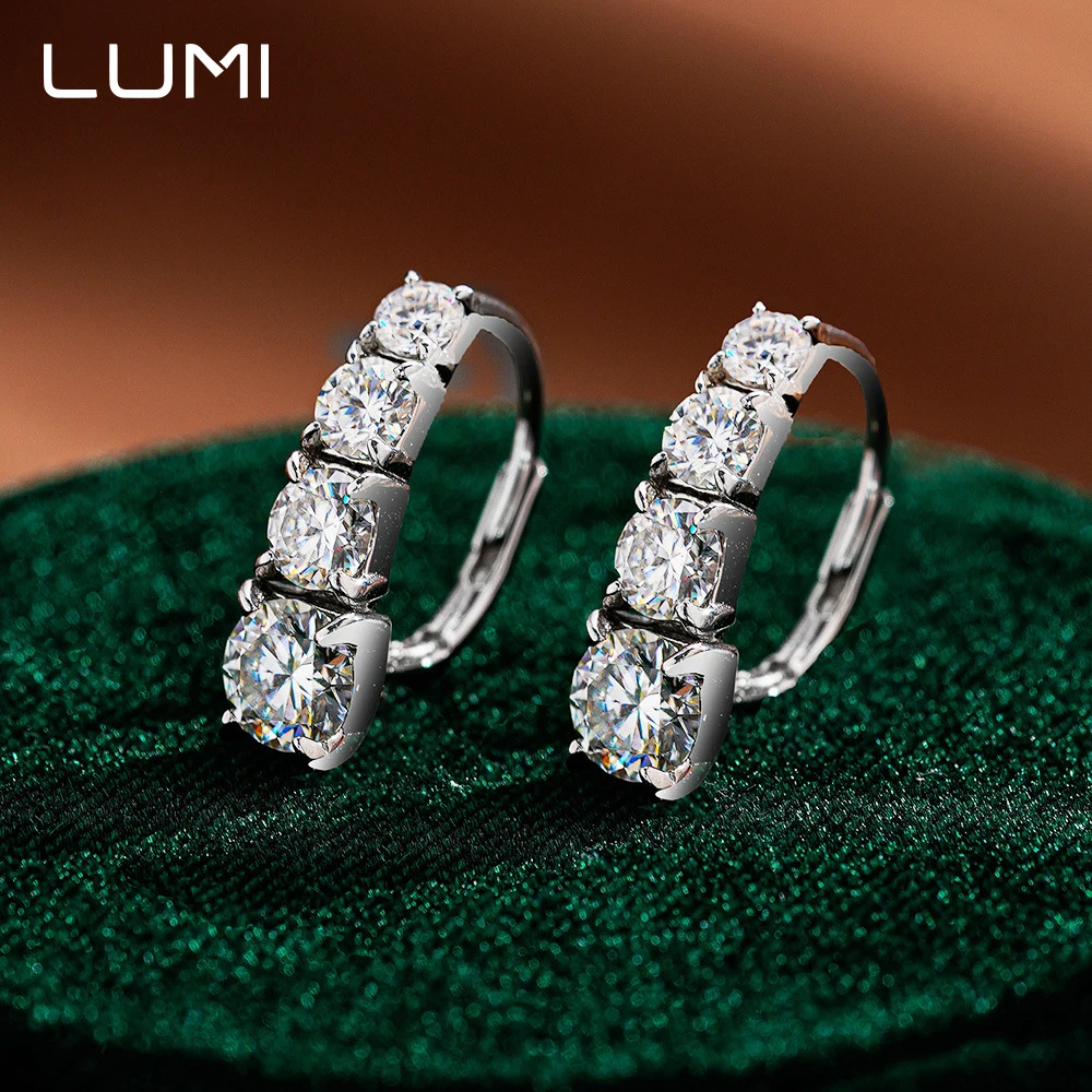 

Изысканные серьги-гвоздики из серебра S925, всего 2,2 карата VVS1, блестящие муассанитовые бриллианты для женщин, красивая повседневная одежда, ювелирные изделия, подарок