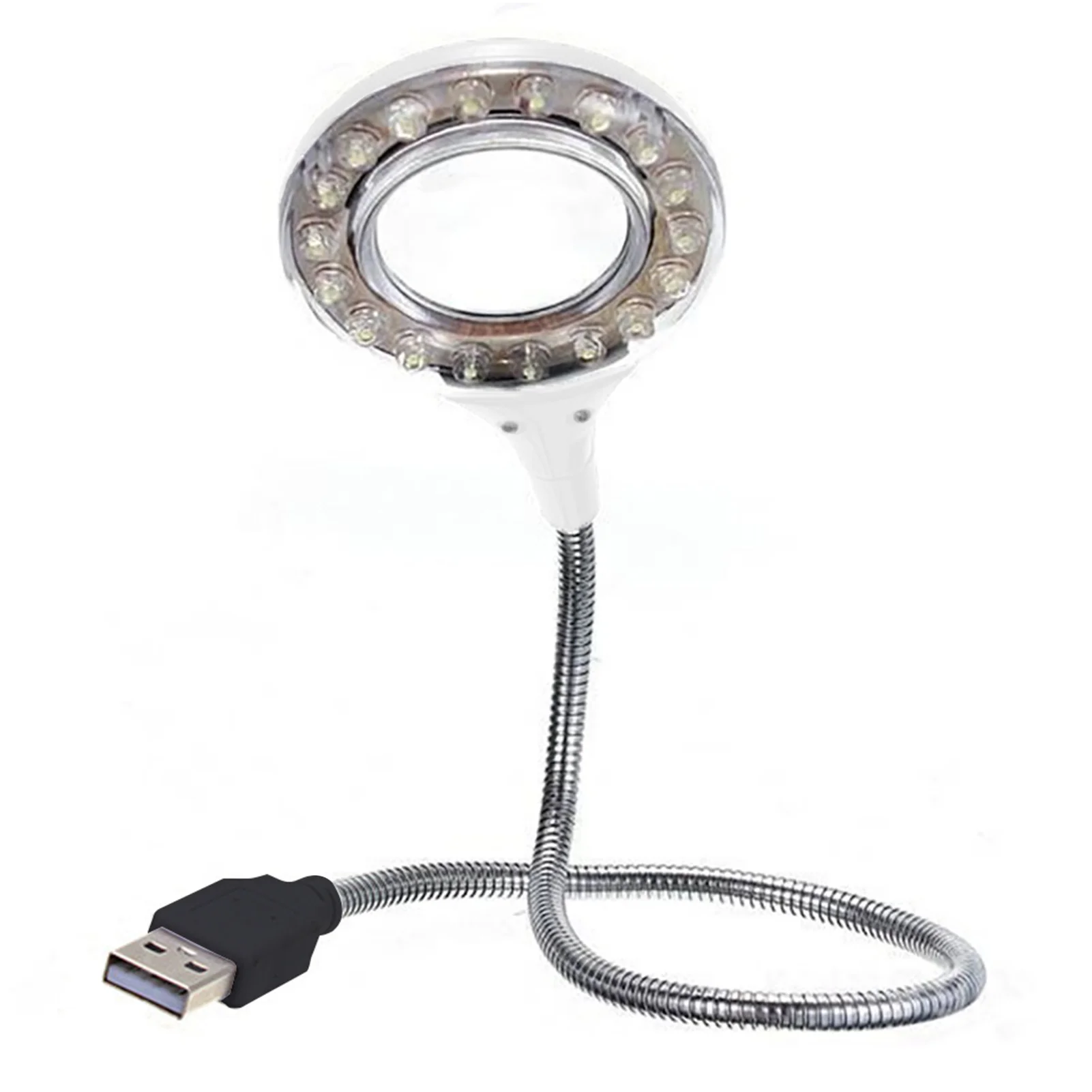 

Game Playing Eye Caring Portable USB Connection Laptops Angle AdjustableBend 18 LEDs Keyboard Mini Reading Lamp