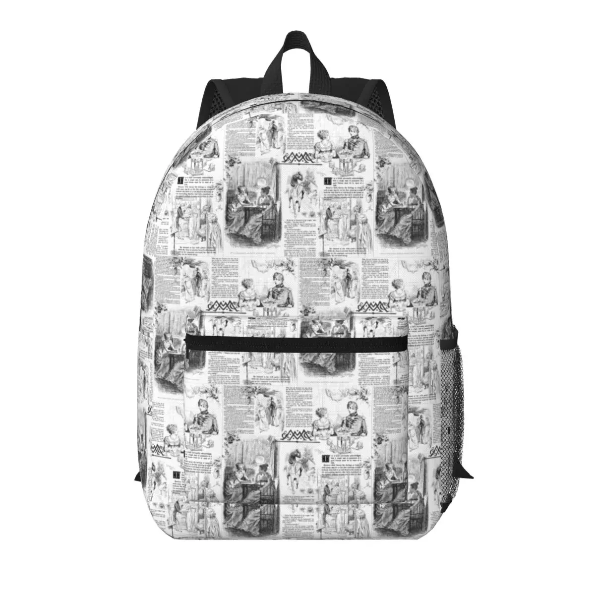 Pride And Prejudice - Pages Student Backpack School Bag Hiking Travel Daypack for Boys Girls Bookbag Shoulder Bags