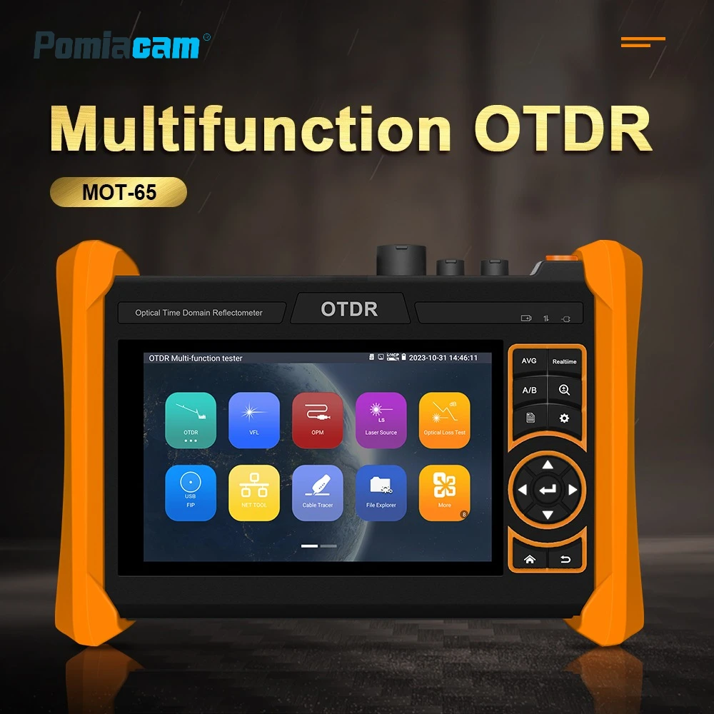 

MOT-65 Series Fiber Optic OTDR Tester Multi-Function with VFL OPM and RJ45 TDR for Network Cable Fiber Testing 1310/1550/1610nm