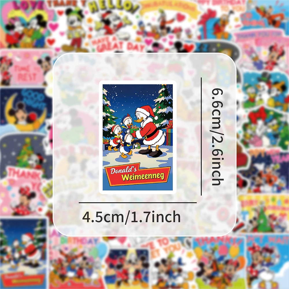 10/30/52pcs Natale Topolino e Amici Adesivi Kawaii Cartoon Disney Anime Adesivo Cancelleria Bagagli Telefono Carino Decalcomanie