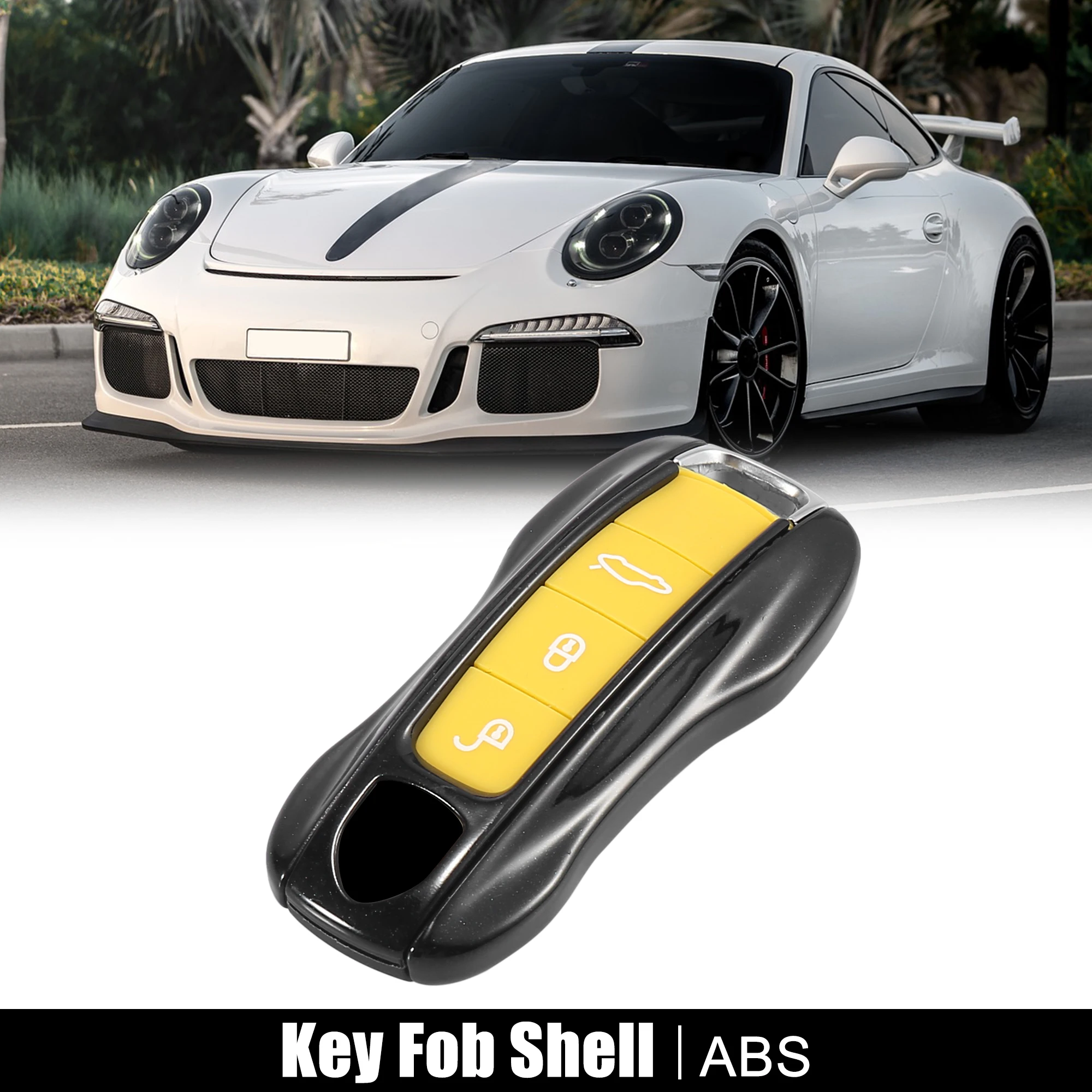 

uxcell Car Remote Control Key Fob Case Shell Cover Tools for Porsche Panamera Taycan Cayenne Coupe 911 2018-2021 Accessories