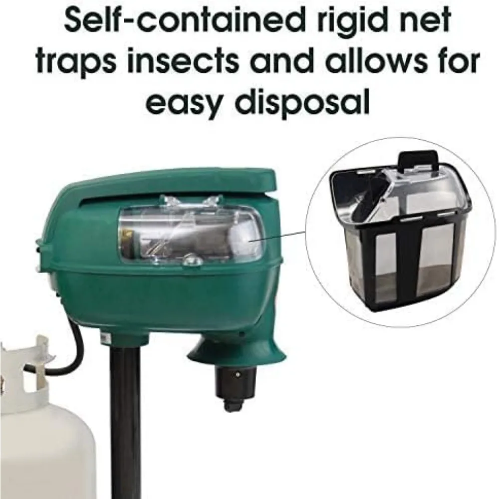 Mosquito and Flying Insect Trap and Killer - Protects Up to 1 Acre, Black