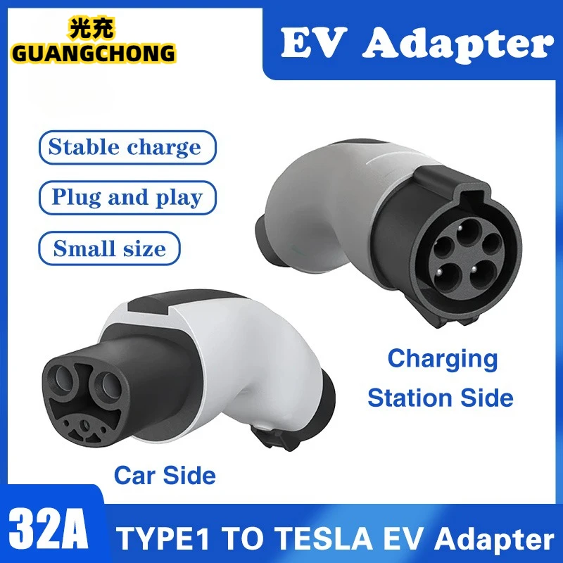 

EV Charger Adapter Type1 J1772 to Tesla Model X Y 3 S for Electric Vehicle Charging Gun Connector EVSE Conversion Teslas Socket