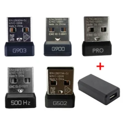 USB Dongle Mouse Receiver + Extension Port Adapter  for Logitech G502 LIGHTSPEED G900 G903 G602 G PRO Wireless Mouse