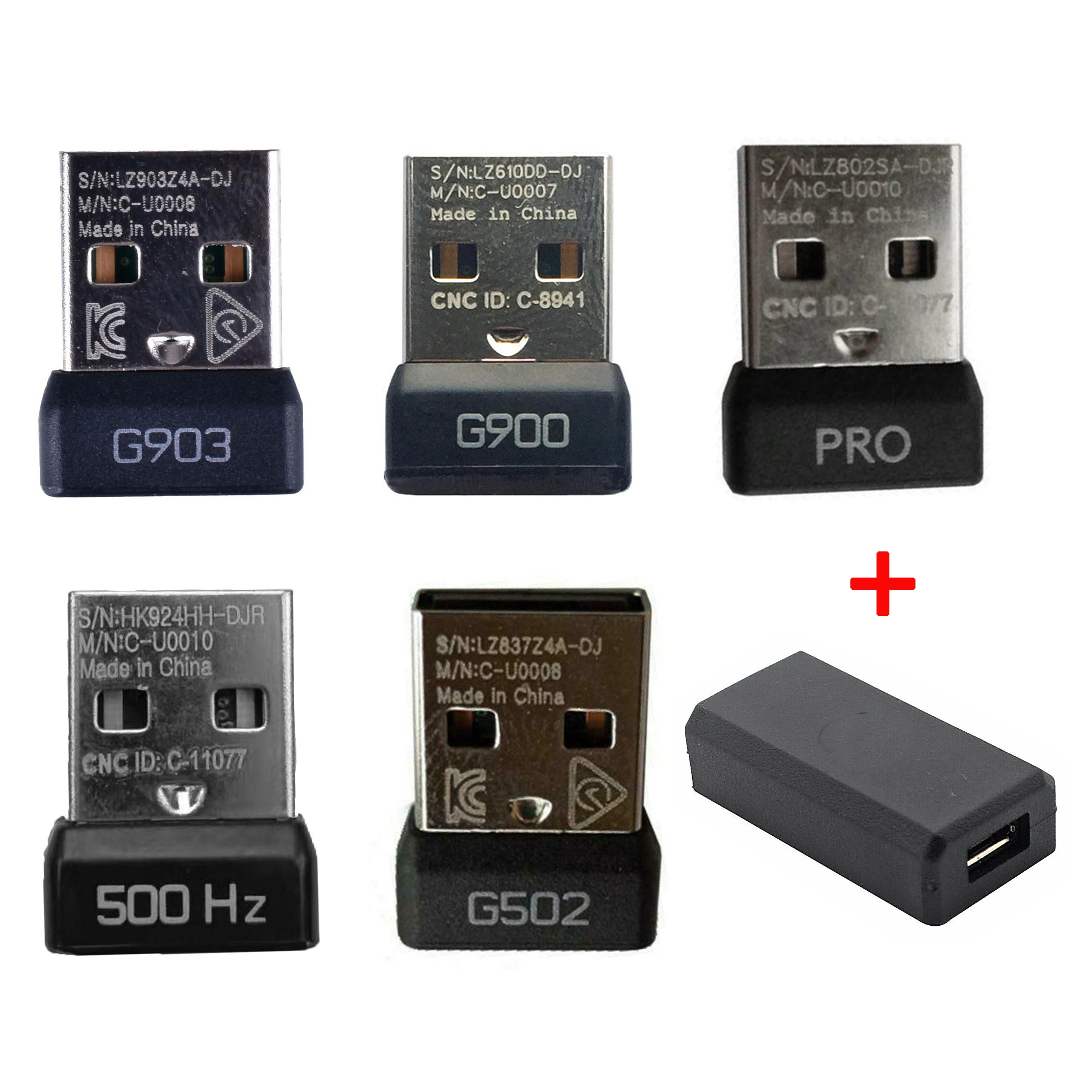 USB Dongle Mouse Receiver + Extension Port Adapter  for Logitech G502 LIGHTSPEED G900 G903 G602 G PRO Wireless Mouse