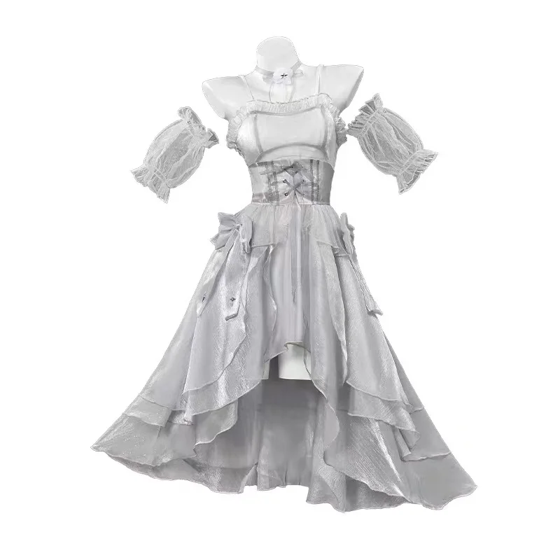 

Crystal Princess White Dress Cosplay Costumes Full Suit Animation Anime Halloween Performance Party Show