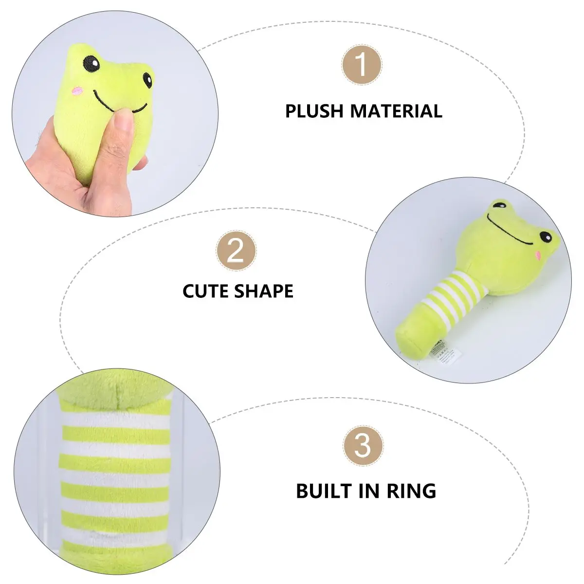 

Animal Shape Sound Stick Bar Handbell Hanging Rattles Colorful Infant Appease Instrument for Sensory Stimulation