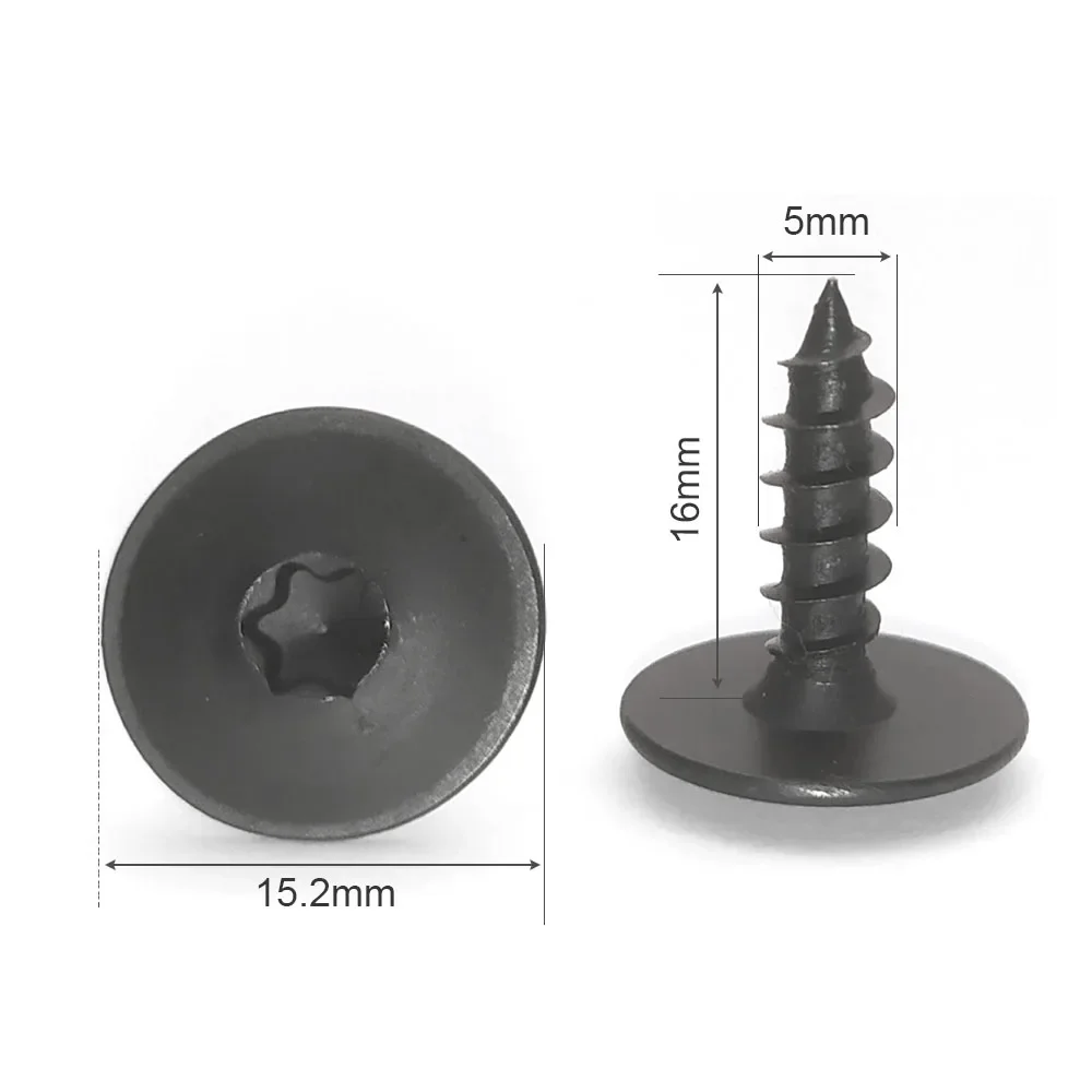 30Pcs 5mm Black Torx Screw Car Engine Under Cover Splash Guard Self-tapping Screws For Audi A4 A3 A5 A6 A7 A8 Q5 Golf Passat