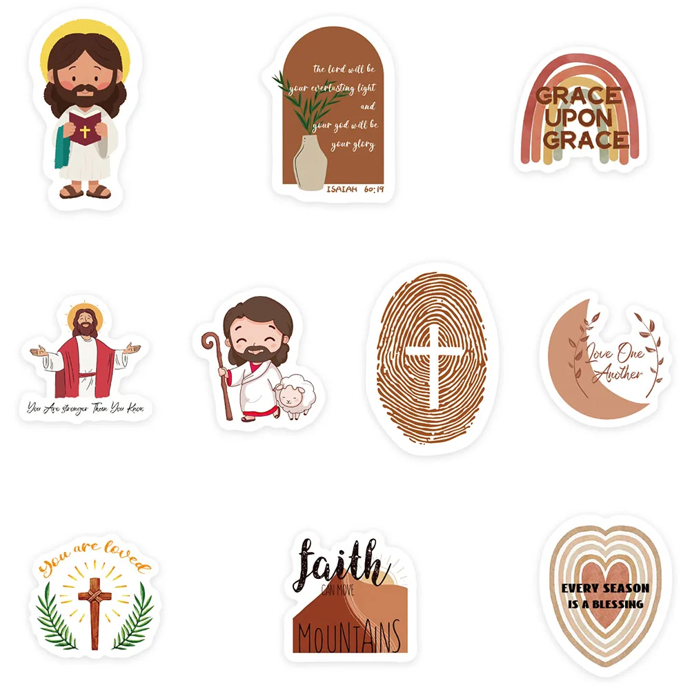 500pcs Jesus Bible Sticker For Laptop Phone Case Guitar Skateboard Computer Motorcycle DIY Decoration Sticker Holiday Party Gift view 5