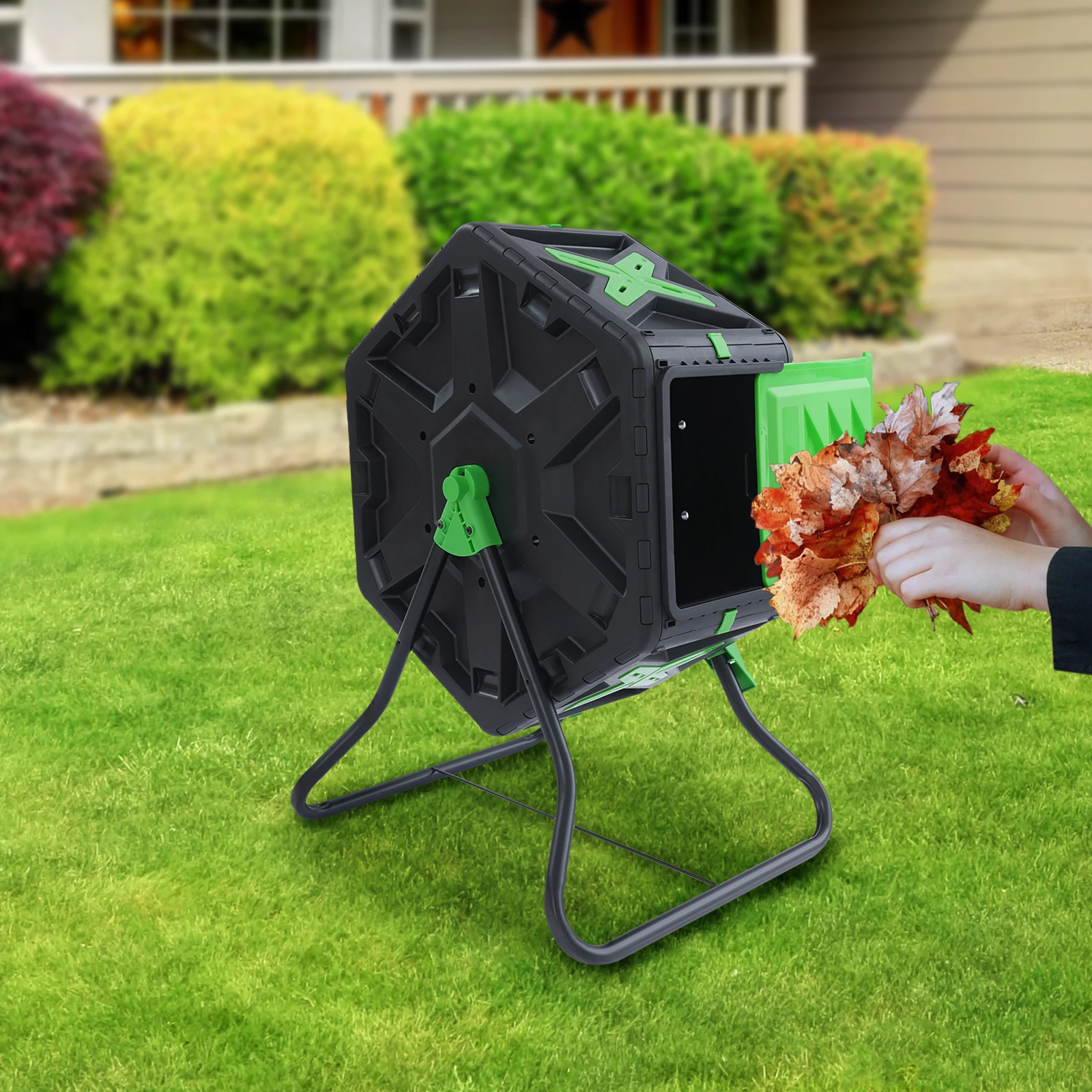 Tumbling Composter Rotierender Kompostbehälter Kompostbehälter mit einer Kammer