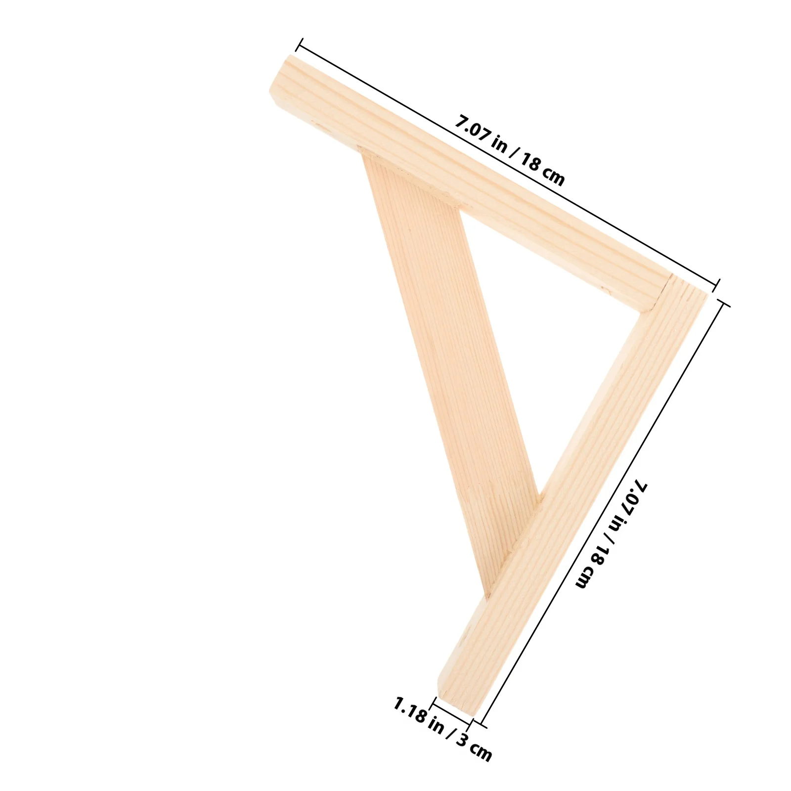 Braket Rak Segitiga Kayu Solid 18X18Cm Rak Mengambang Terpasang Di Dinding Braket Tugas Berat Tahan Lama untuk Tampilan Penyimpanan Kayu