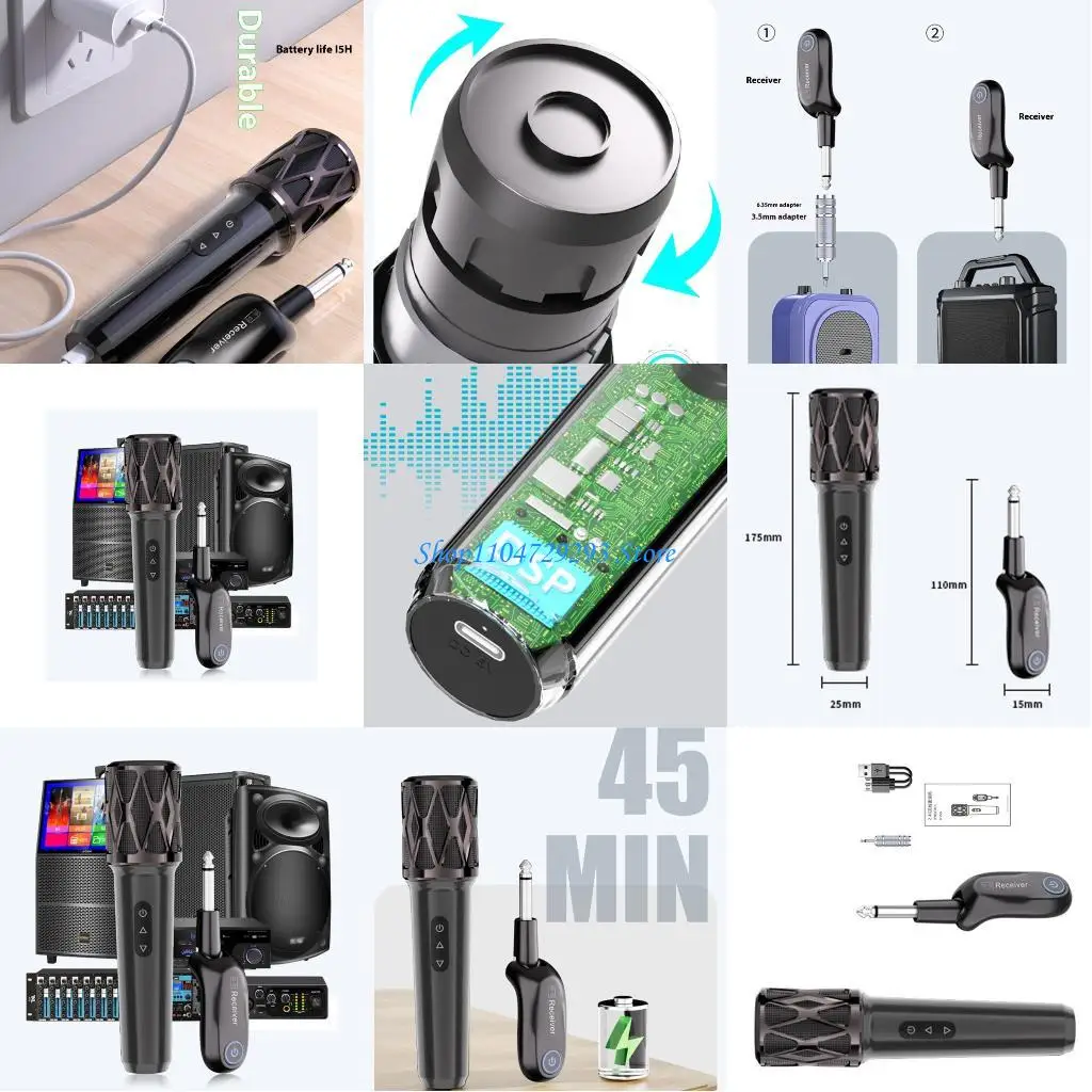 

Y2GD Rechargeable Handheld Wireless Microphone 2.4G Noise Reduction Show Meeting
