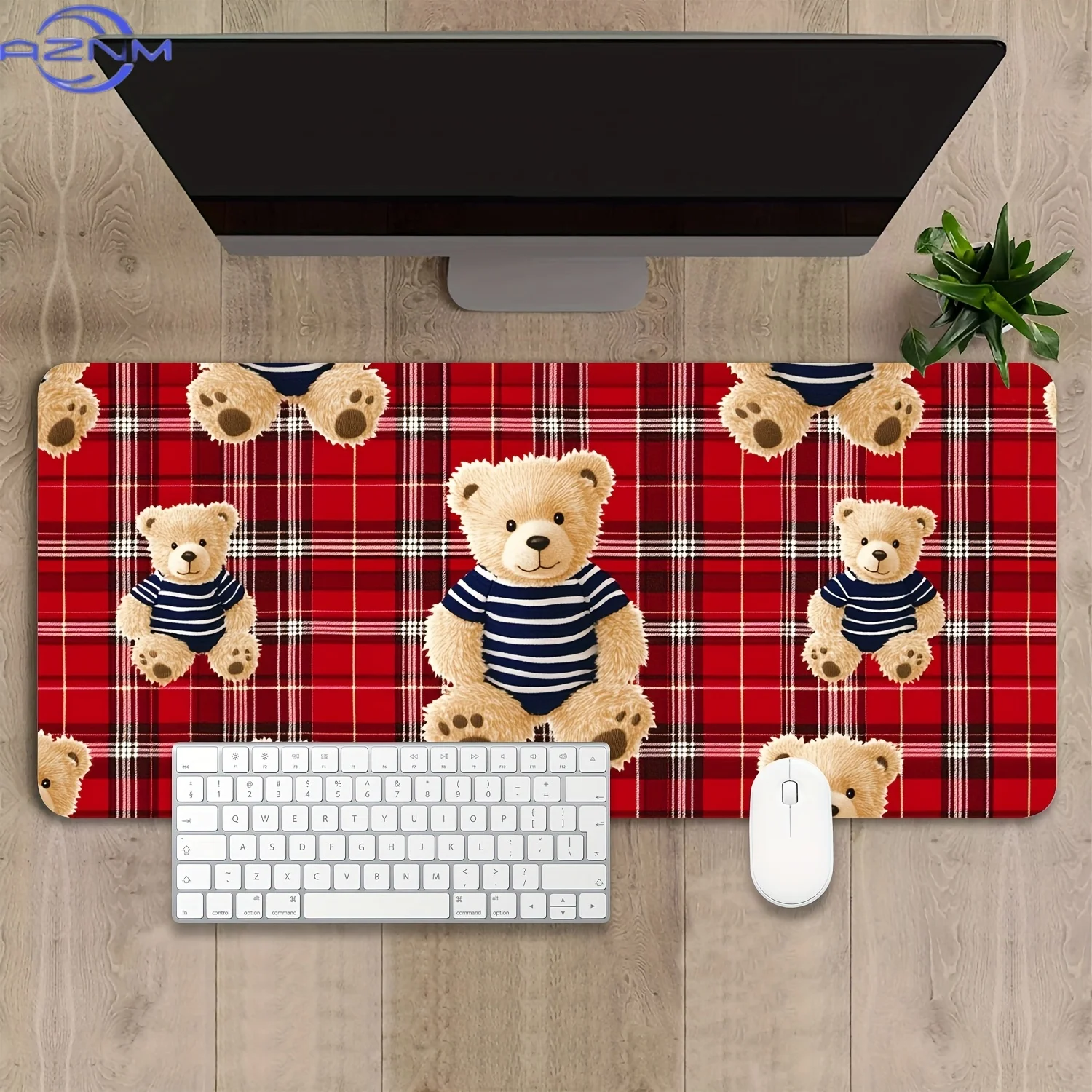 Oversized Gaming Mouse Mat with Teddy Bear Design, Non-Slip Desk Pad for Office, Gaming, And Home Use