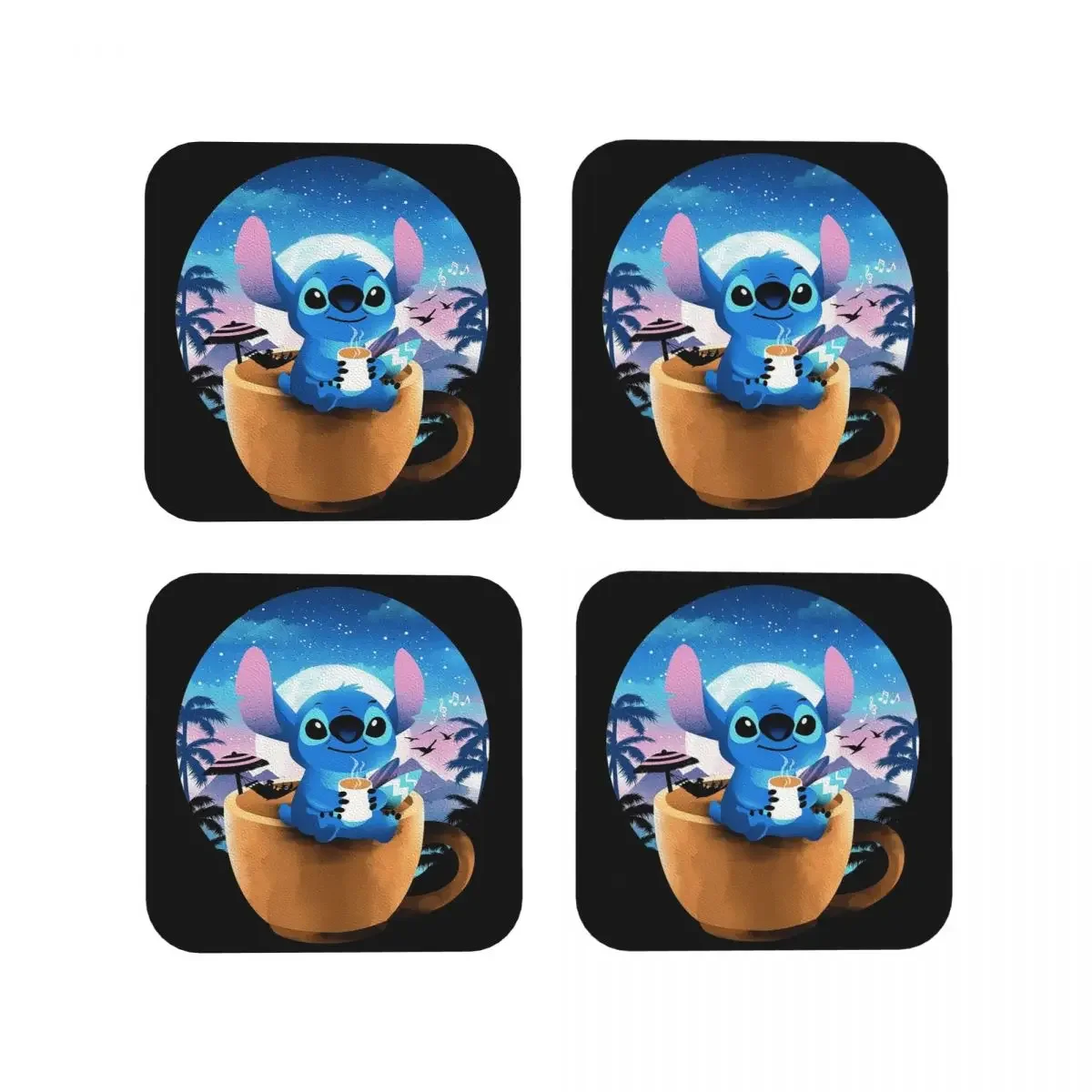 

Ohan Coasters Kitchen Placemats Waterproof Insulation Cup Coffee Mats For Decor Home Tableware Pads Set of 4
