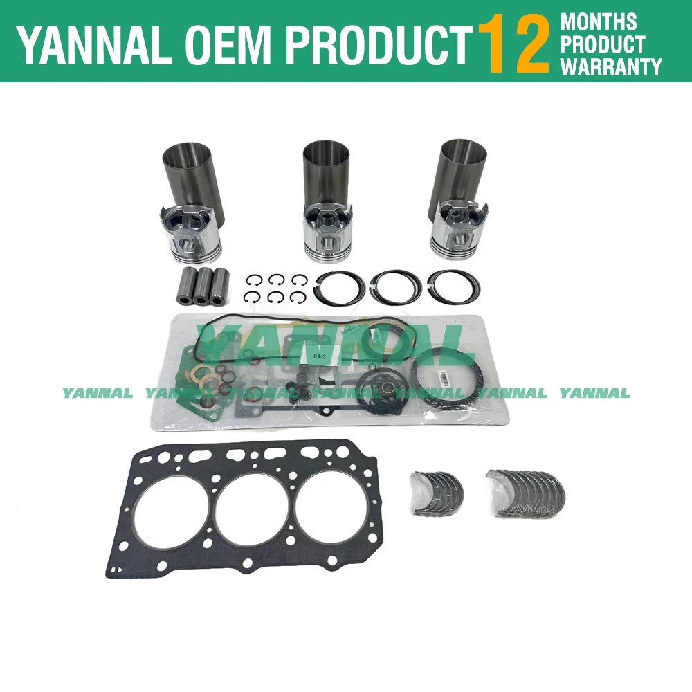 3D84E-3E S3D84E-3B 3TNE84 Overhaul Rebuild Kit For Yanmar Komatsu Engine Parts