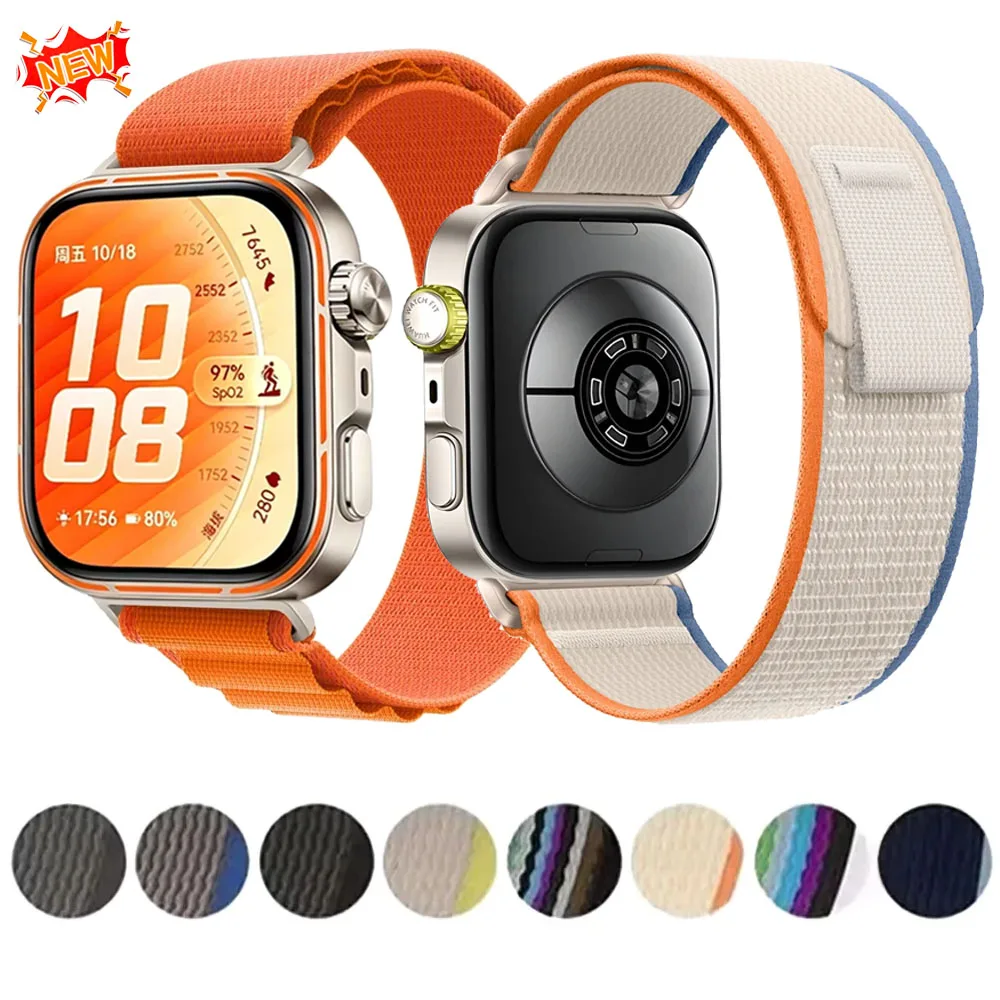 Offizielles Alpine Nylon-Armband für Huawei Watch Fit 5/4 Pro Fit 5/4/3. Bequemes Ersatzband für Huawei Watch Fit 5/4/3 Correa