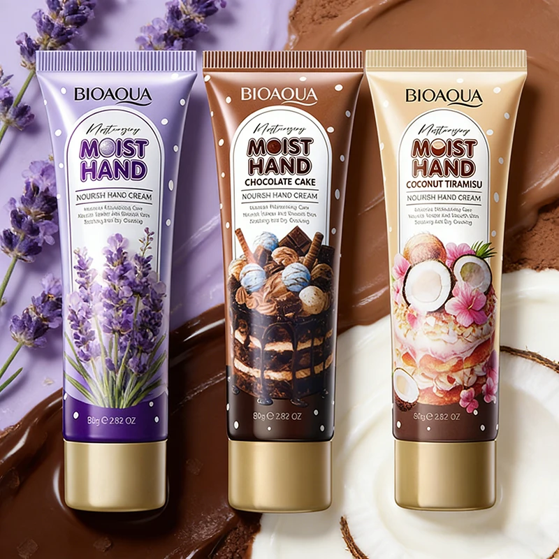 80g ﻿BIOAQUA Chocolate Hand Cream Moisturizing Anti Cracking Nourishing Anti-aging Whitening Hands Skin Care Products