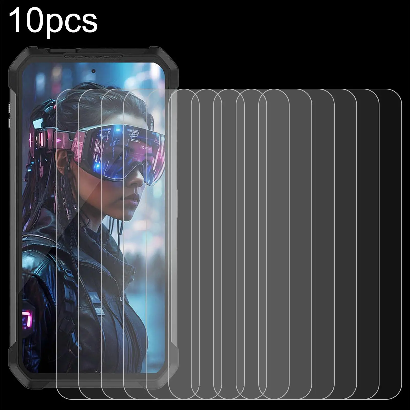 

For Unihertz 8849 Tank 4 Pro 10pcs 0.26mm 9H 2.5D Tempered Glass Film