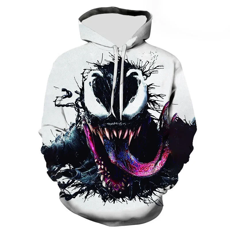 Autumn Venom Hoodie 3D Printed Pullover Fashion Fashion Sweater Casual Comfort Street Hip Hop Sports Parent-Child Wear