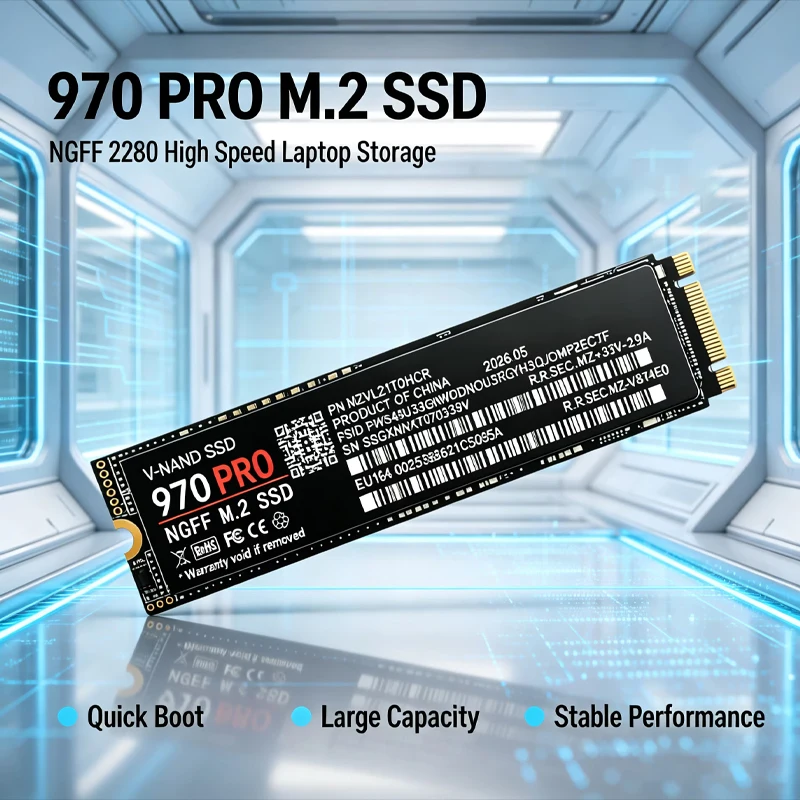970 pro M.2 2280 NGFF PCIe 3.0 SSD up to 500GB-4TB Internal Solid State Drive for Laptop Desktop Gaming PC Storage
