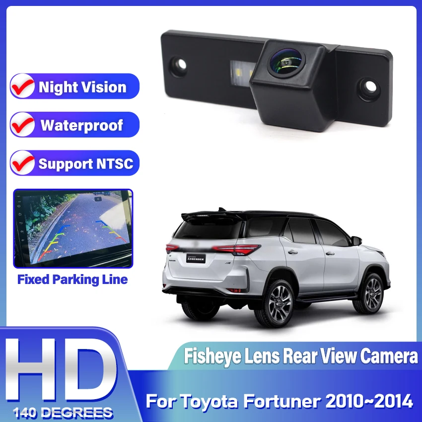 

HD Night Vision Backup Rear View camera For Toyota Fortuner 2010 2011 2012 2013 2014 CCD license plate Camera Fisheye Lens