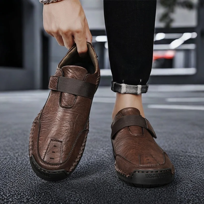 

Мужские кроссовки без каблука Mocassim Brand Walking 46, черно-белые спортивные туфли Twnis College Bity Sapatos