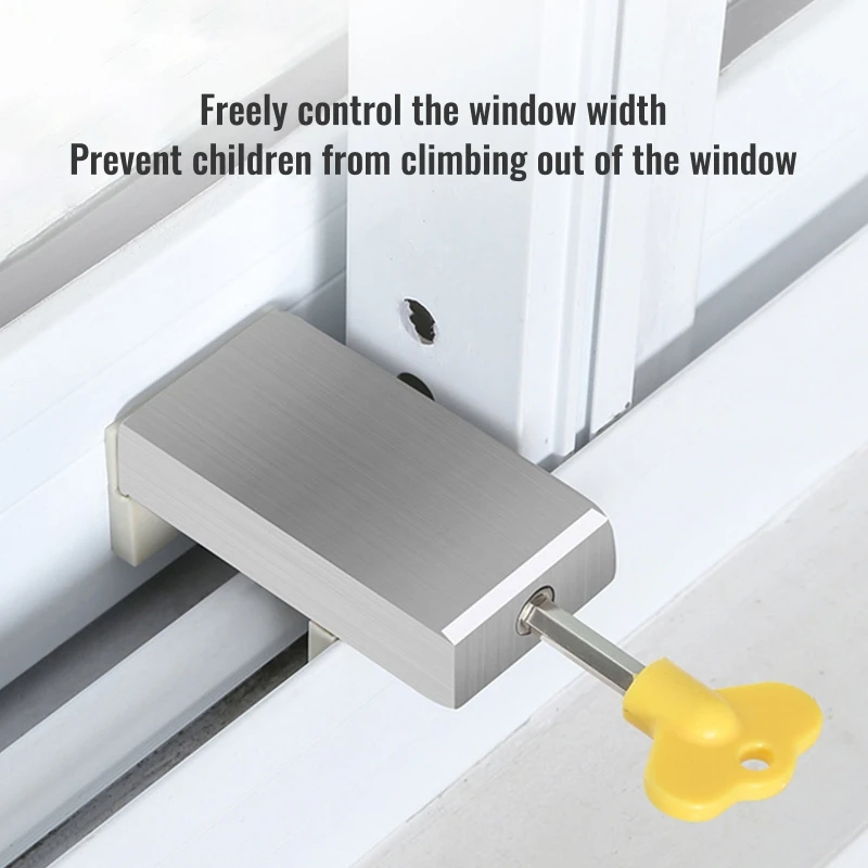 Description Picture 5 of itemLXAF 2x Window Security Lock Stainless Steel Window Limiters Child Safety Sliding Window Restrictor for Children's Room