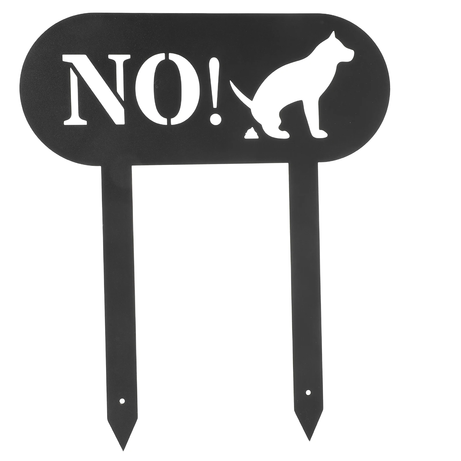 

Dog Poop Sign Stake for Yard Signs outside The No Pooping and Peeing Iron Metal with