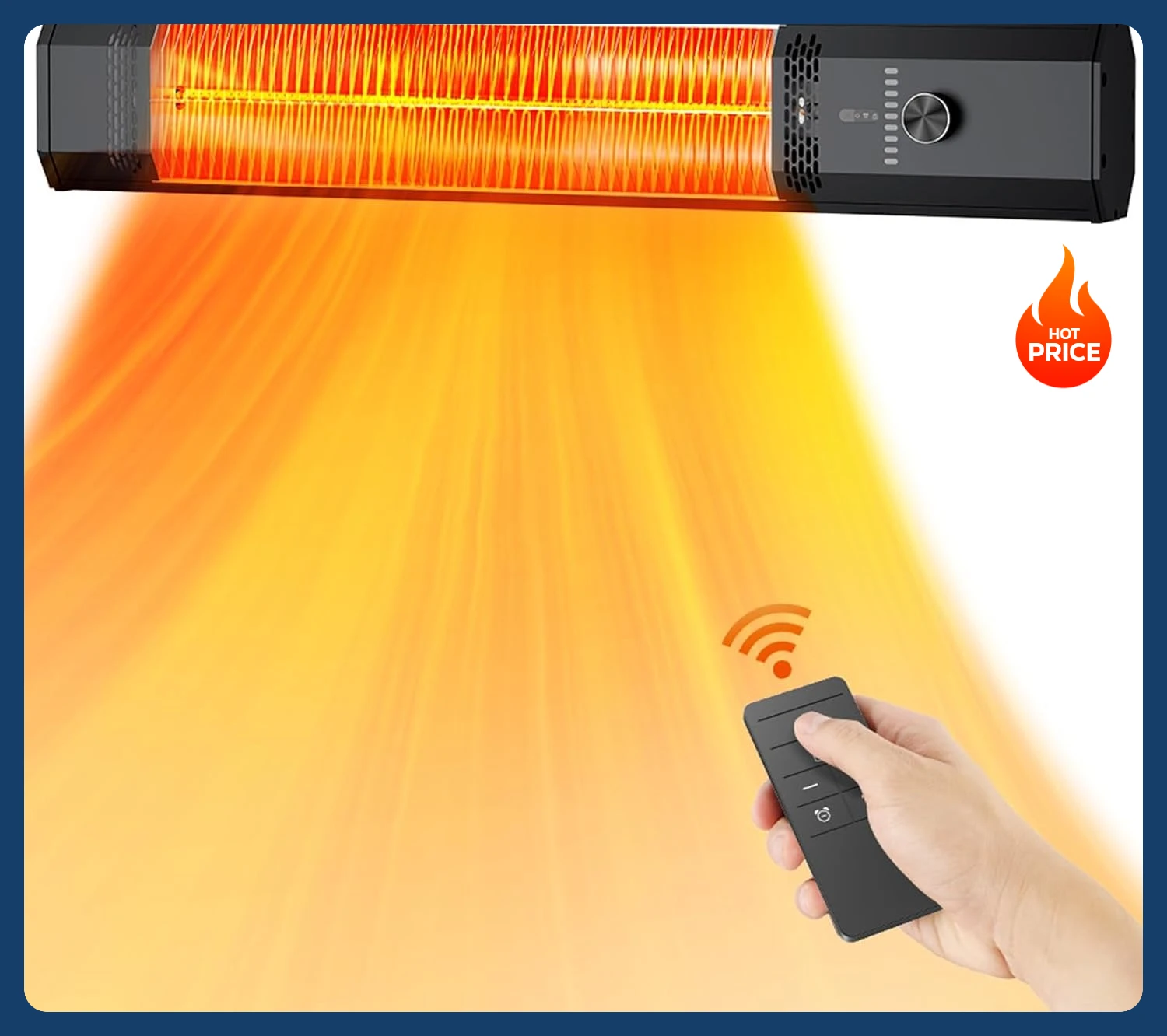 

[Limited Time Offer!]Outdoor Patio Heater with 9 Heat Levels,Wall Mounted Space Heater for Garage Backyard Room Indoor,1500W Fas