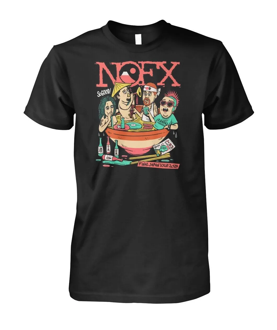 

Nofx Final Japan Tour 2024, хлопковая футболка унисекс классического размера S-4XL VN2220