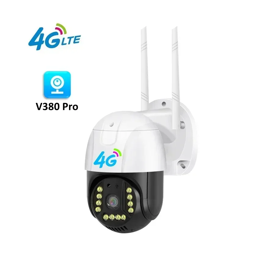 V380 4G Wireless 3MP Surveillance Camera 360 Degree High Definition Full Color Night Vision Remote Outdoor Dome Camera