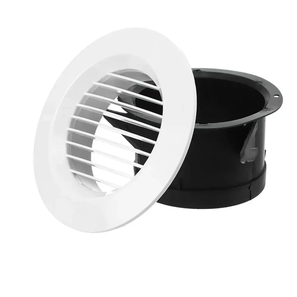 Rejillas de ventilación de aire acondicionado de varias formas, cubierta de conductos blancos ABS, tapa de ventilación de circulación de aire redonda, 100mm