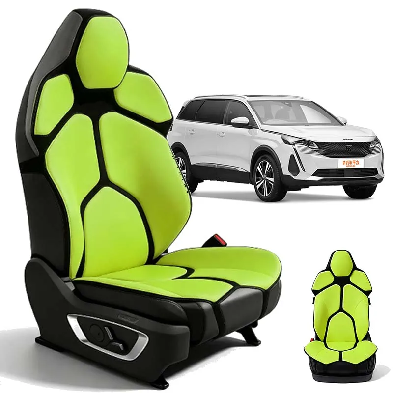 For Peugeot 5008 E-5008 Breathable Mesh Lumbar Cushion Car Office Dual Use Ergonomic Back Support Pad Auto Interior Seat