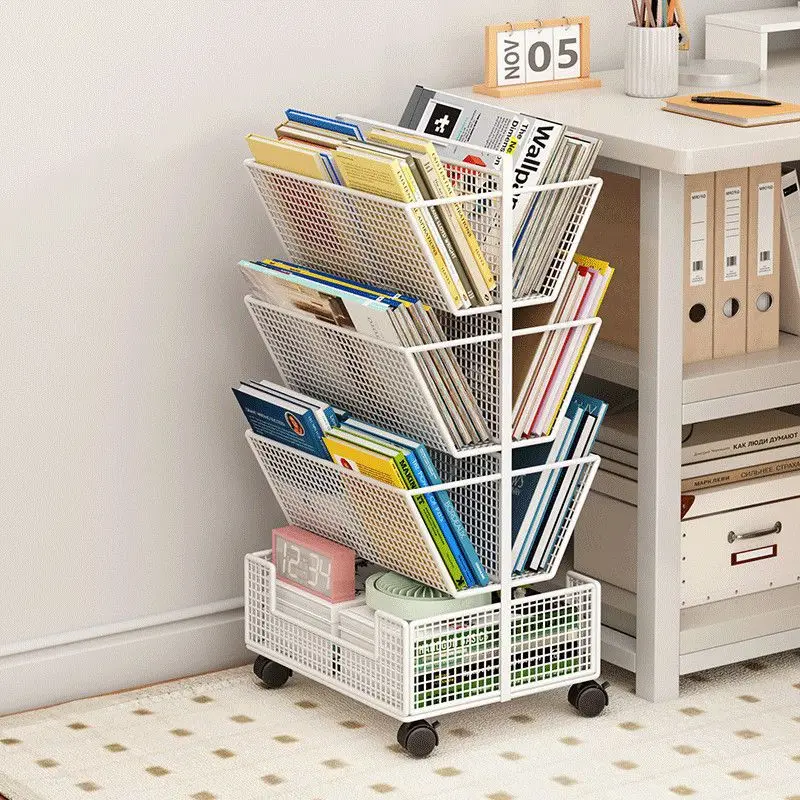 Living Room Corner Magazine Racks Mobile Display Kitchen Organizer Magazine Racks Shelf Metal Furniture Magazin MHSNJ