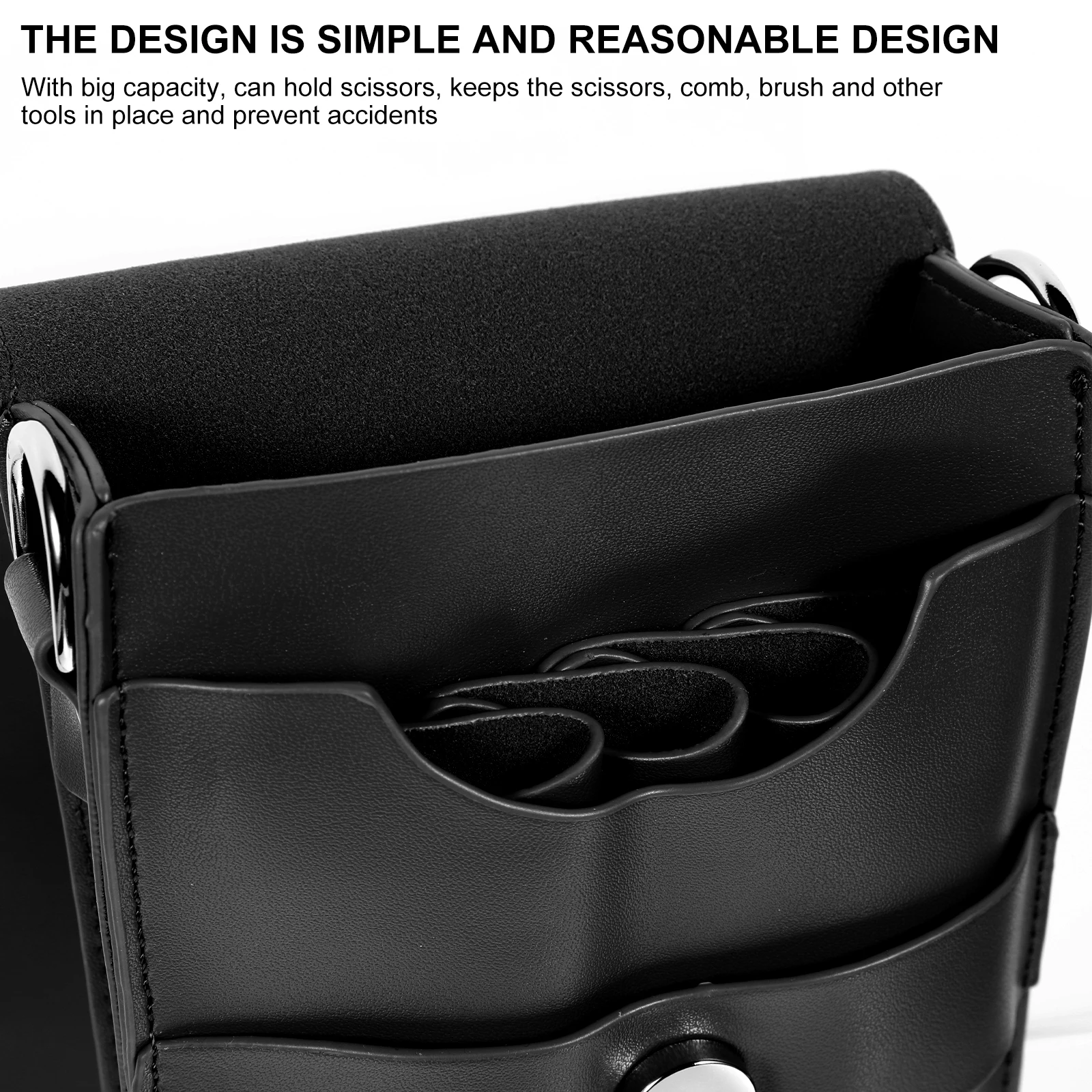 

Поясная сумка для ножниц, регулируемый ремень, черная сумка, ножницы для стрижки, чехол для инструментов для стилиста, большая вместительная поясная сумка для парикмахера