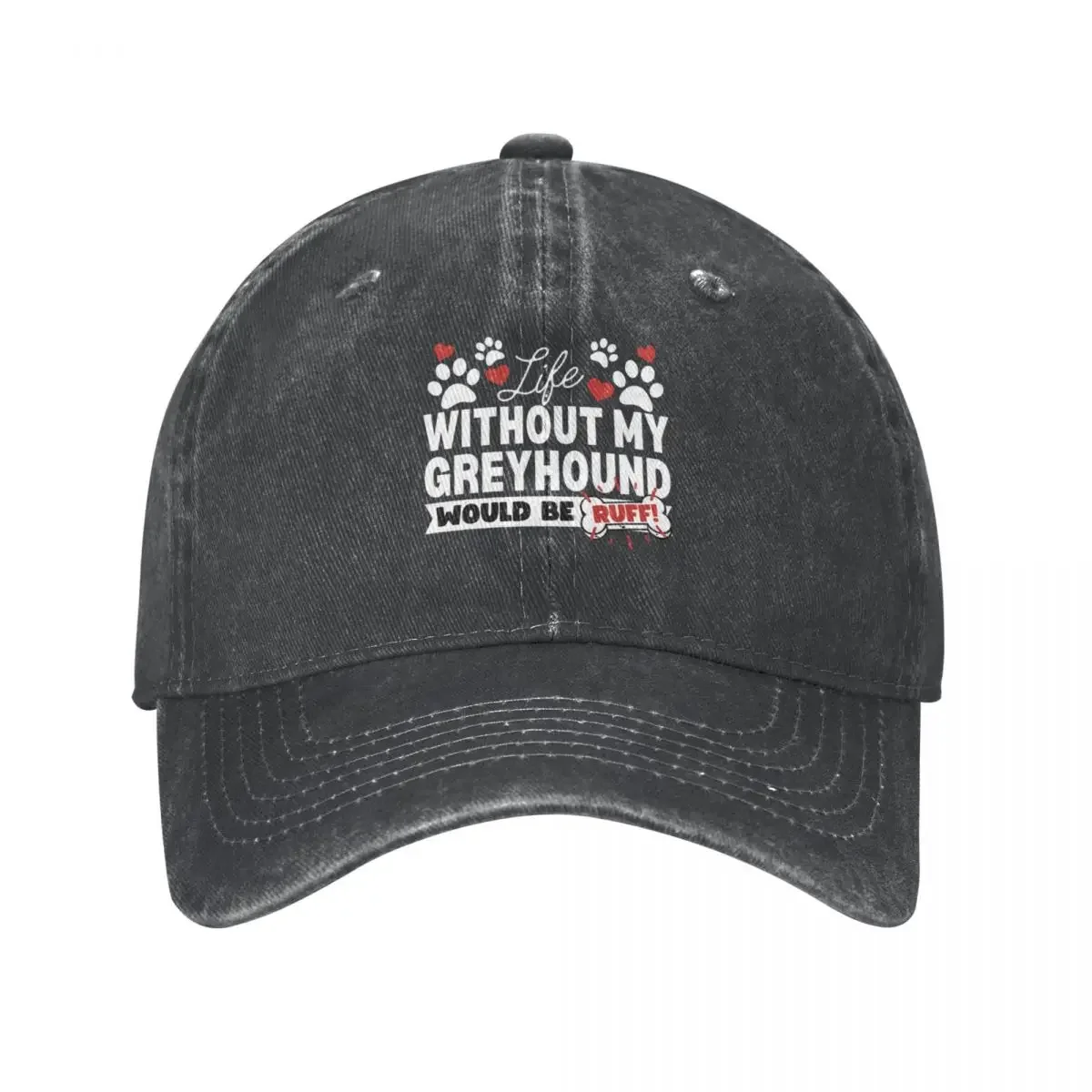 Life Without My Greyhound Would Be Ruff! Cowboy Hat Golf Wear Kids Hat Men Luxury Brand Women's