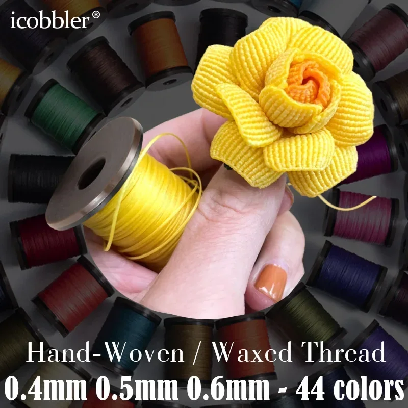 Jewelry Handmade Braided Leather Crafts DIY Hand Sewing Multi-strand Woven Round Wax Thread Leather Craft 0.4/0.5/0.6mm