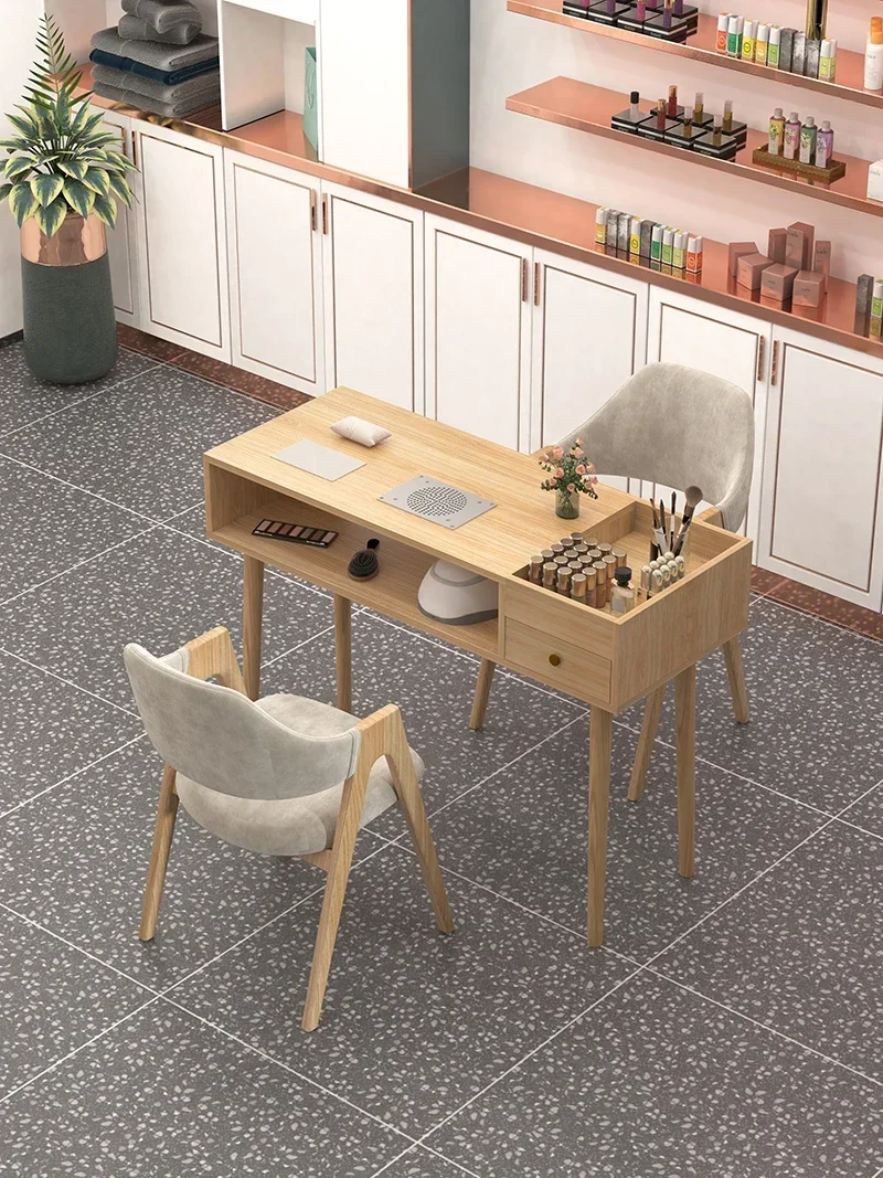 Houten Nordic Moderne Nagel Tafel Dressing Professionele Manicure Tafel Eenvoud Nagelontwerper Mesa Manicura Salon Meubels