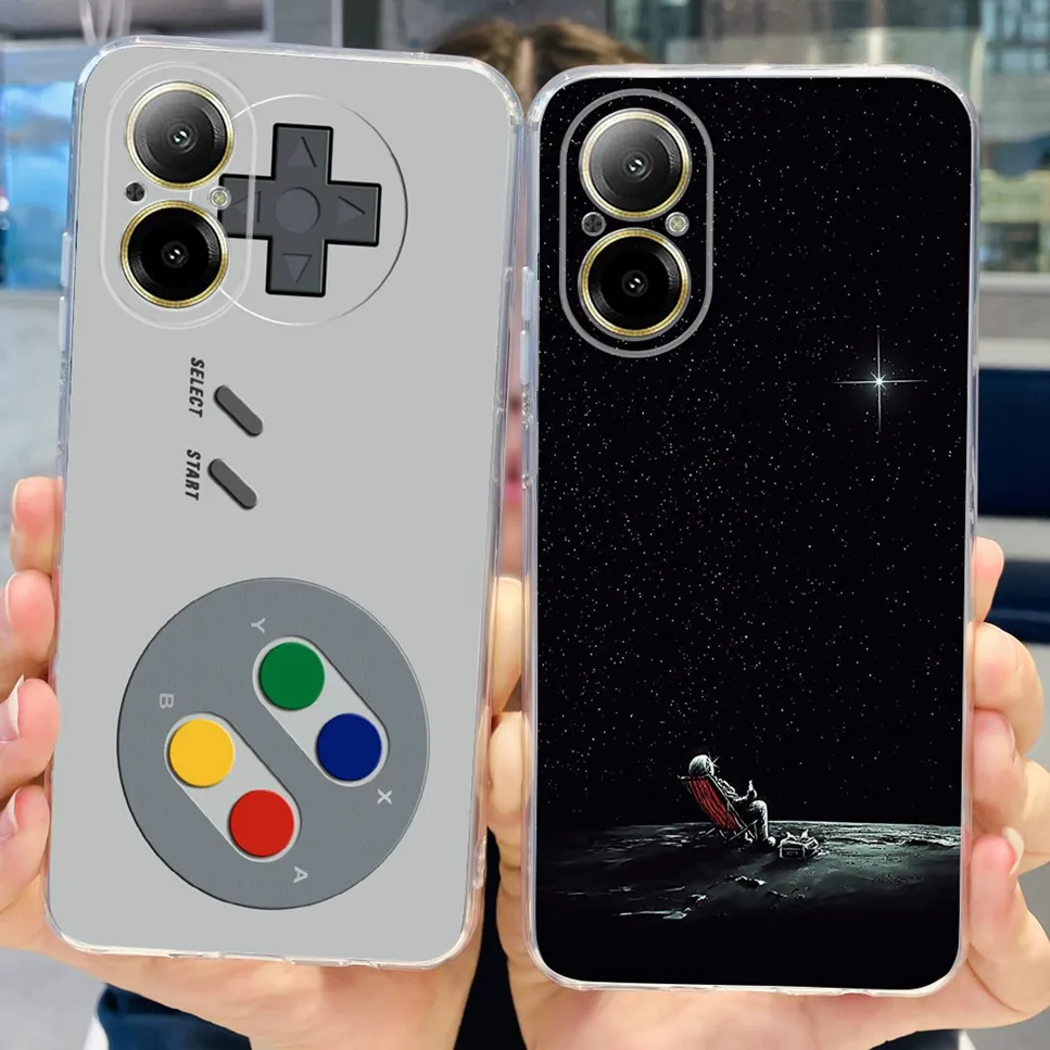 For Realme C67 4G Case Latest Design Astronaut Print Soft Silicone TPU Cover For Oppo Realme C67 RMX3890 6.72\