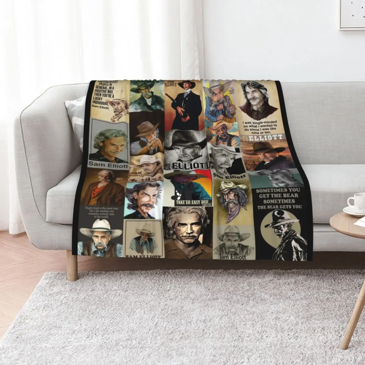 Love Na Sam Elliott Quilt Blanket For people Love Nature Throw Blanket Sofa Quilt Tourist Vintage Stuffeds Blankets