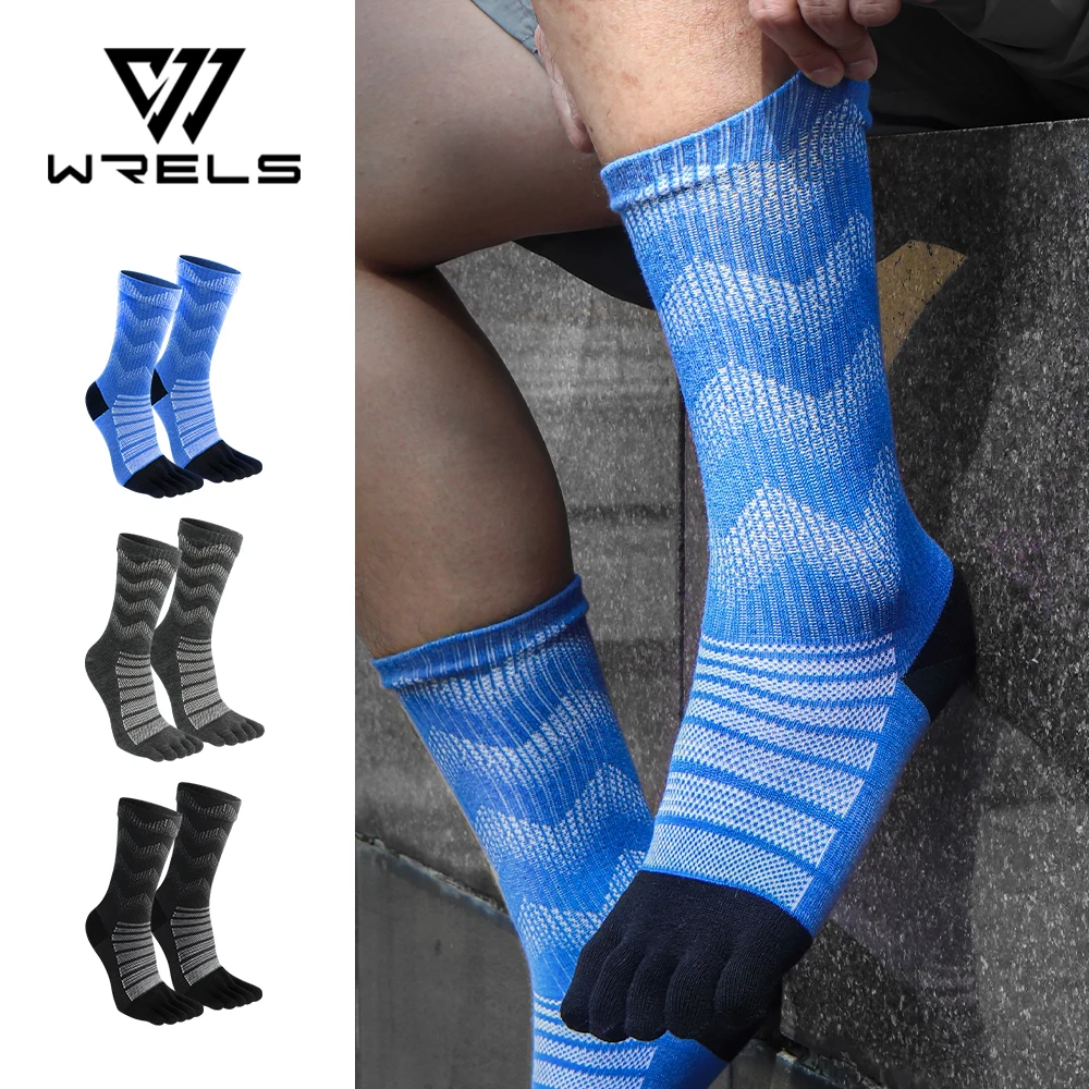 

WRELS Merino Wool Compression Socks Shock-Absorbing Anti-Slip Varicose Veins Socks Absorb Moisture Sweat Running Cycling Socks
