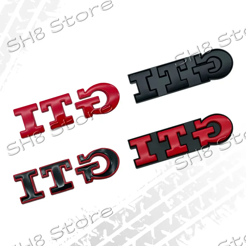 سيارة الجبهة مصبغة شعار GTI ثلاثية الأبعاد الجسم المعدني الخلفي الجذع شارة ملصق ل جيتا تيغوان توران باسات جولف 4 5 6 8 MK3 MK4 MK5