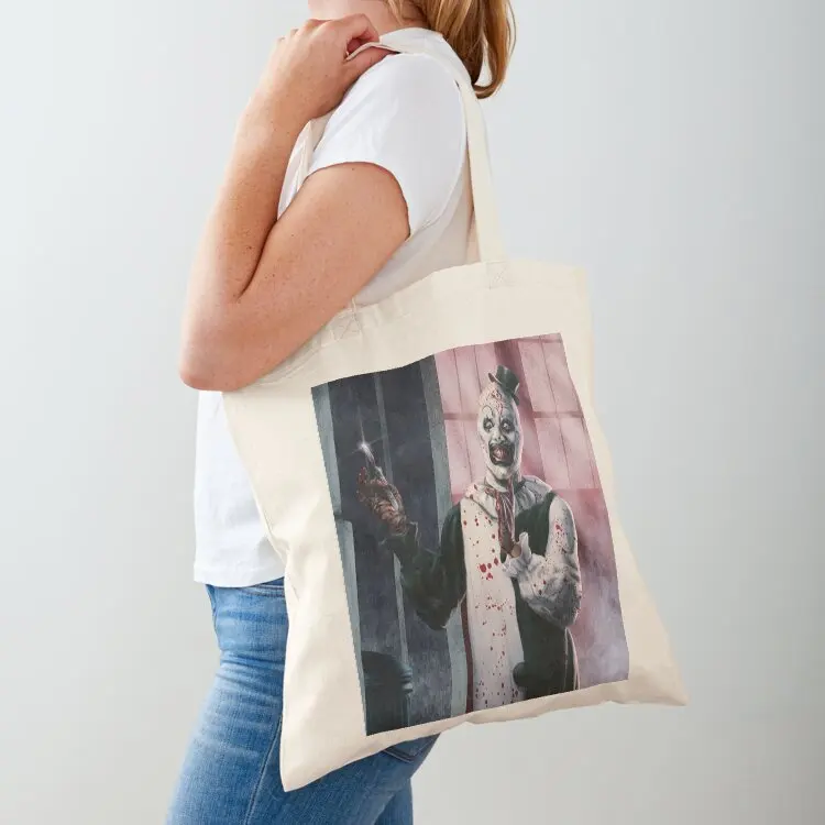 

Terrifier movie horror Tote Bag bags woman 2025 shopper bags for women tote bag men's tote bags aesthetic