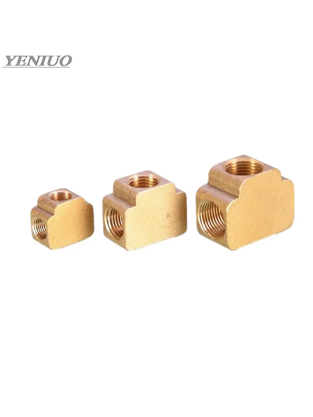 Tee 3 sposoby złącza do rur mosiężnych równe złącze żeńskie 1/8 "1/4" 3/8 "gwint bsp do układu smarowania układ hydrauliczny — zdjęcie 2