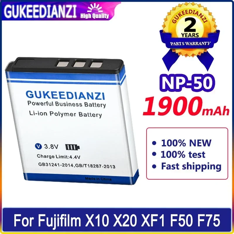 Battery NP-50 NP50 1900mAh For Fujifilm X10 X20 XF1 F50 F75 KLIC-7004 KLIC-7004 K7004 D-Li68 Batteria