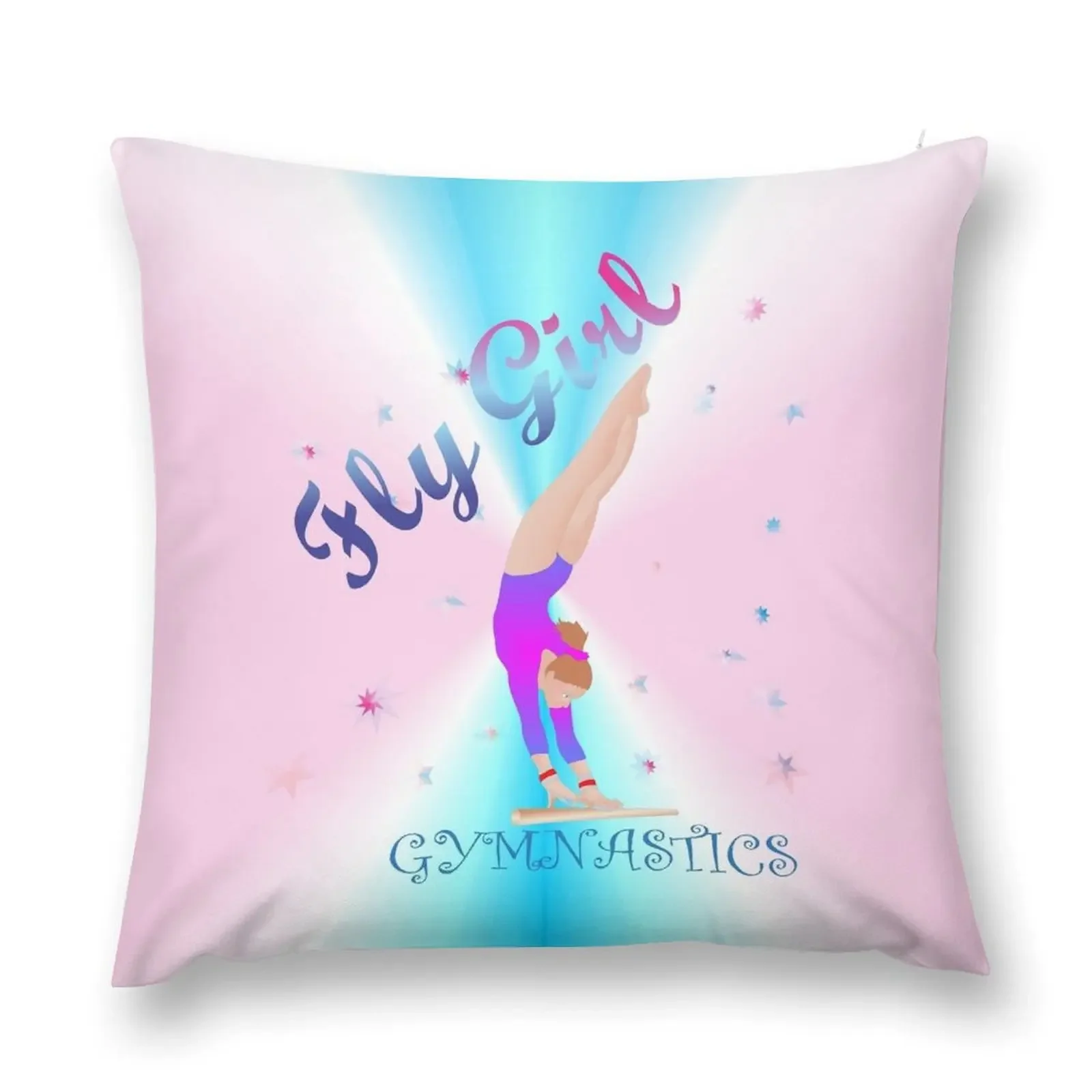 Gymnastics - Fly Girl with Background Throw Pillow Cushions For Sofa Elastic Cover For Sofa pillow