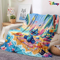 Disney Lilo & Stitch Beach-Themed Soft Blanket for Cozy Nights Flannel blanket, soft and comfortable, home decoration