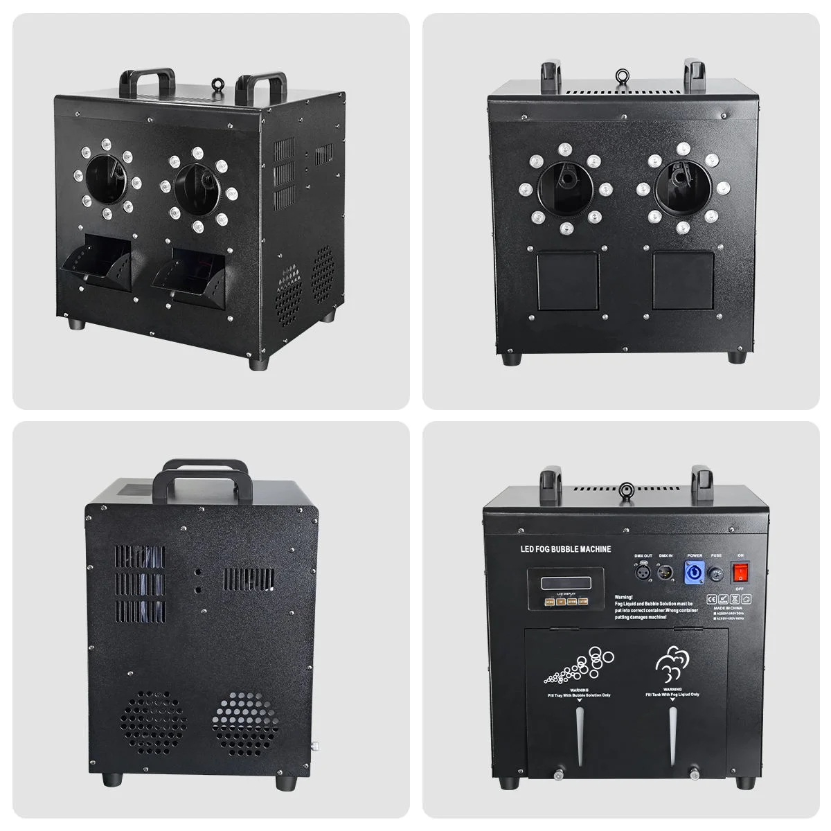 1500W Rookbubbelmachine Dubbele Gaten DMX 512 Besturing Bruiloft Podium Bubbel Effect voor DJ Disco Bars Feesten Show