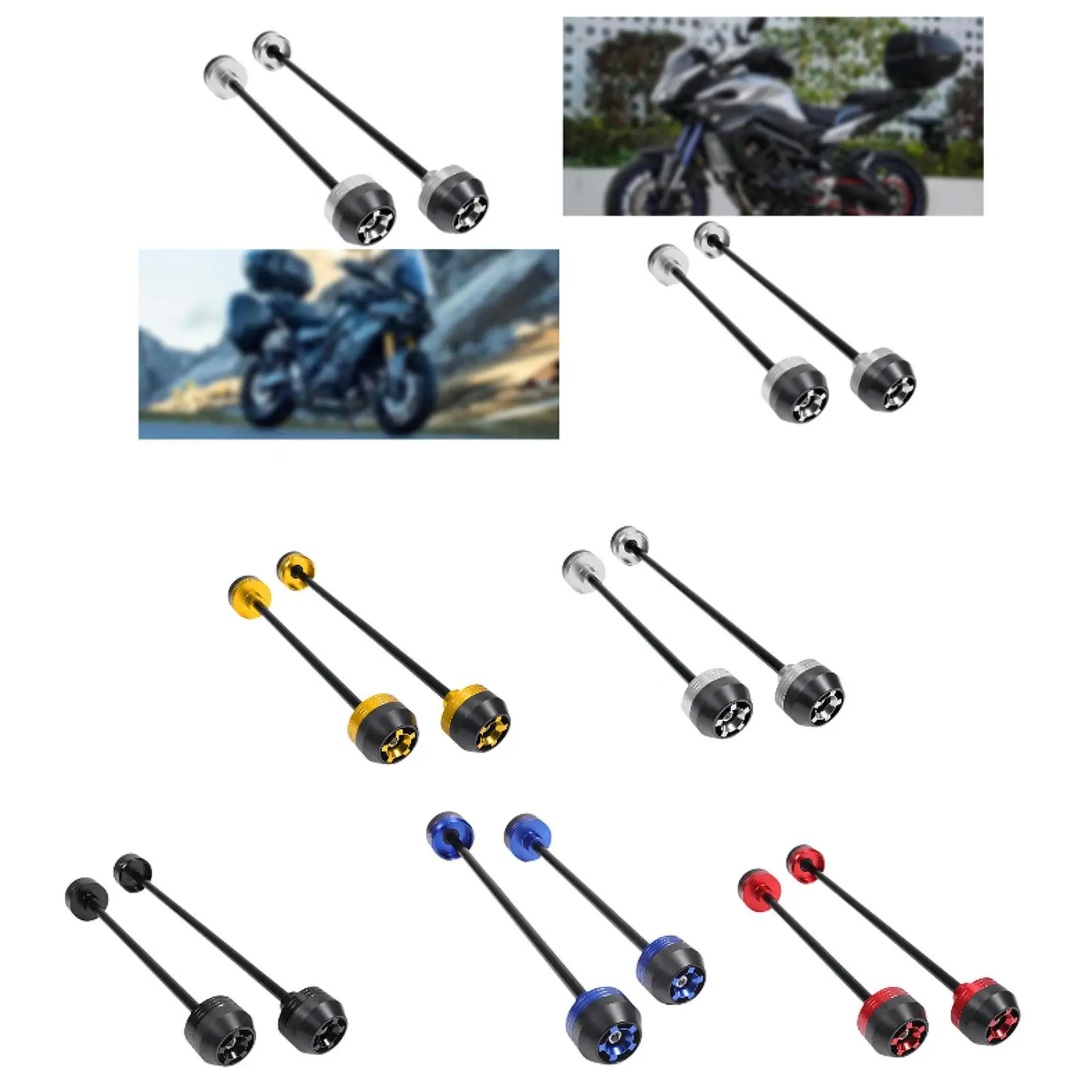 

High Quality Motorcycle Rear Front Axle Sliders Wear Resistant Quick Install Crash Protectors for YAMAHA GT 2021-2023